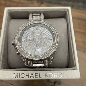 MICHAEL KORS Ritz Three-Hand Glitz Stainless Steel Watch